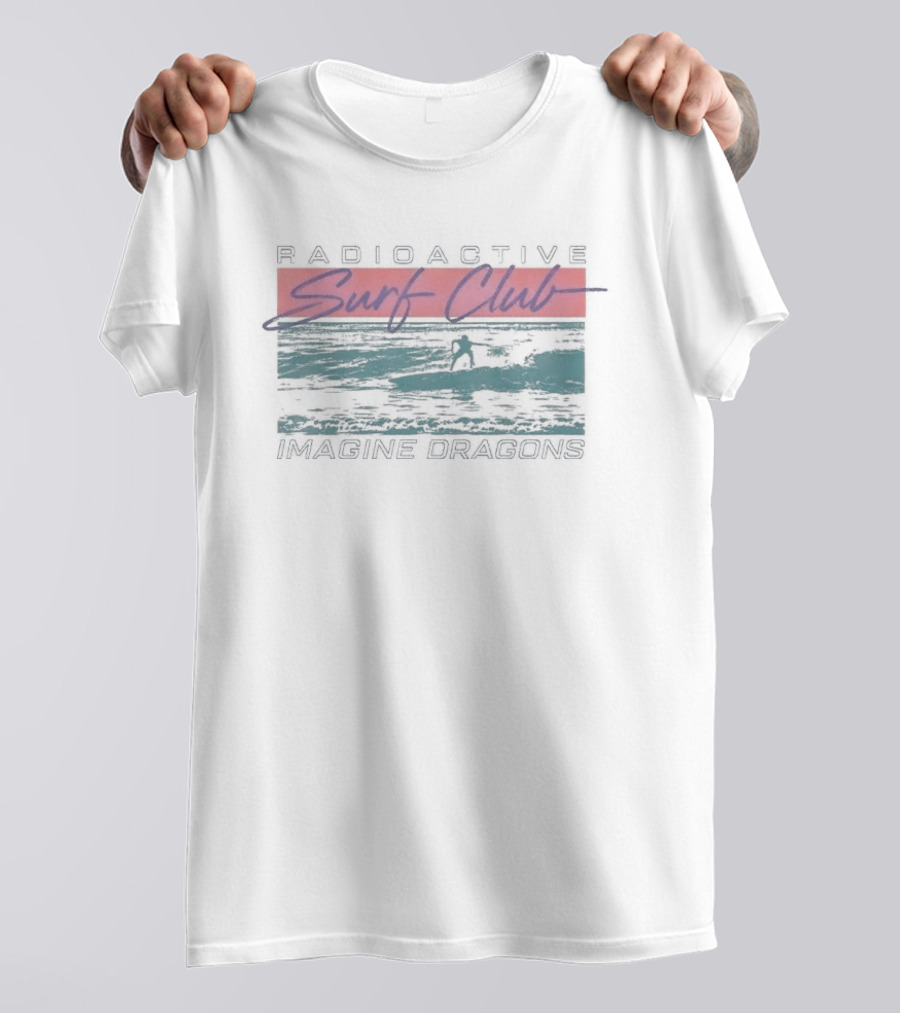 Radioactive Surf Club Imagine Dragons Beach Style Retro Aesthetic T-Shirt