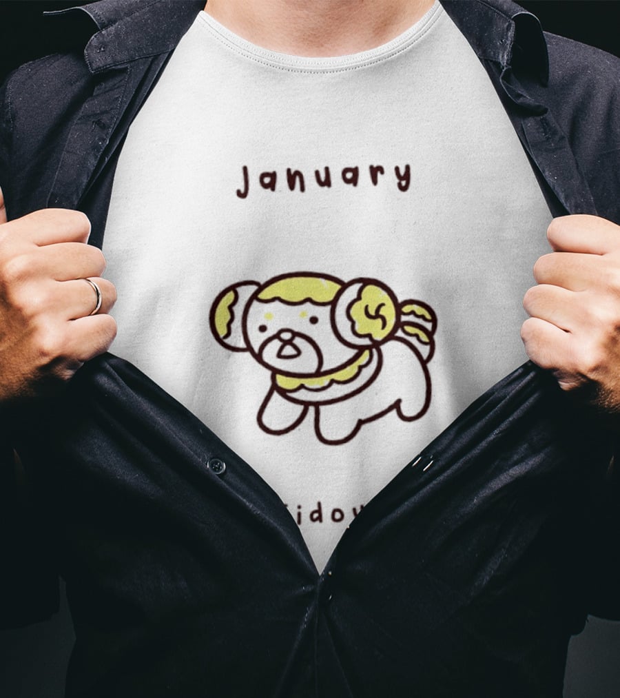 January Fidough Pokémon Calendar Cute T-Shirt