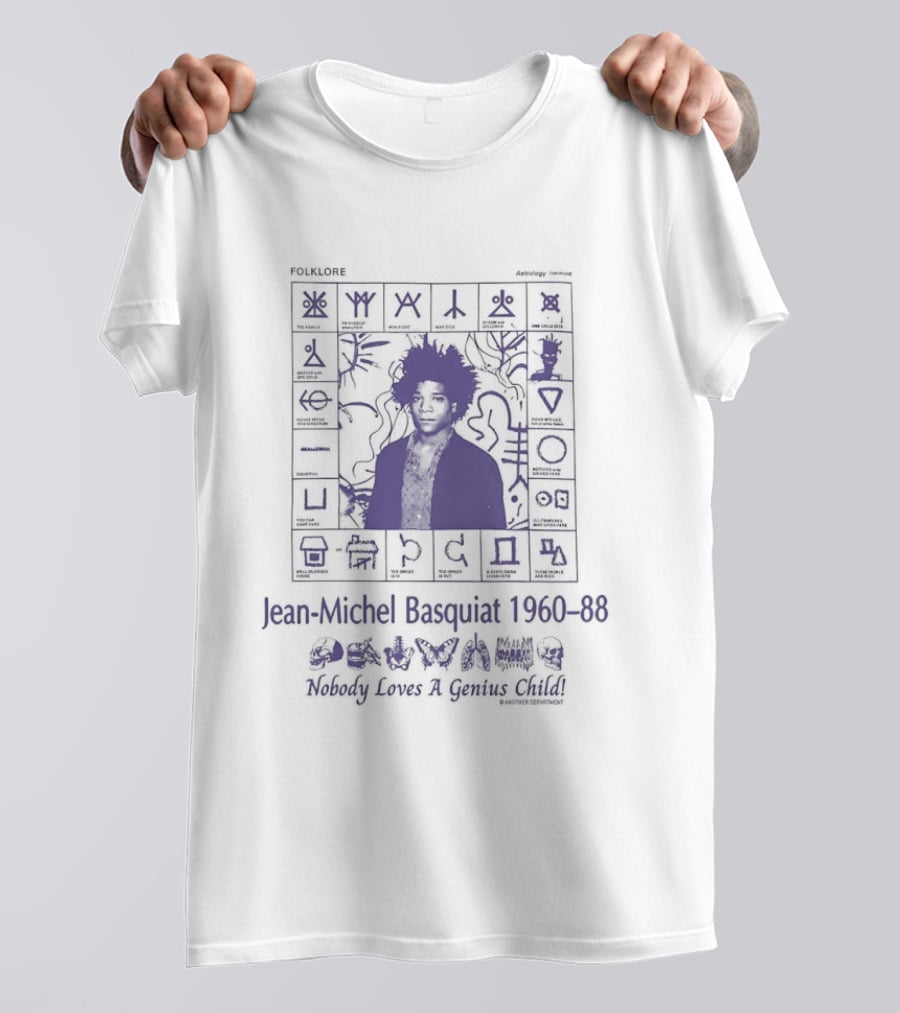 Jean Michel Basquiat 1960 88 Nobody Loves A Genius Child Folklore T-Shirt