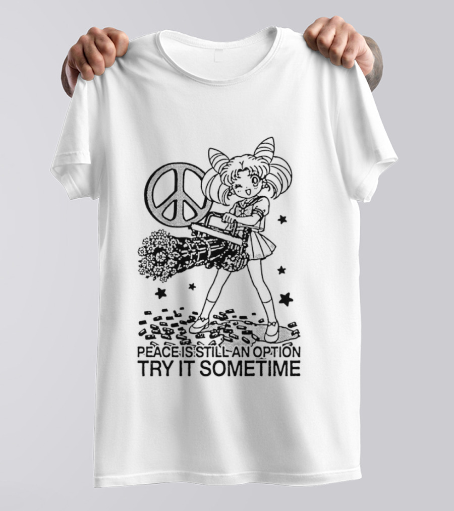 Sailor Moon Peace Sign Option Try It Sometime Anime Manga T-Shirt