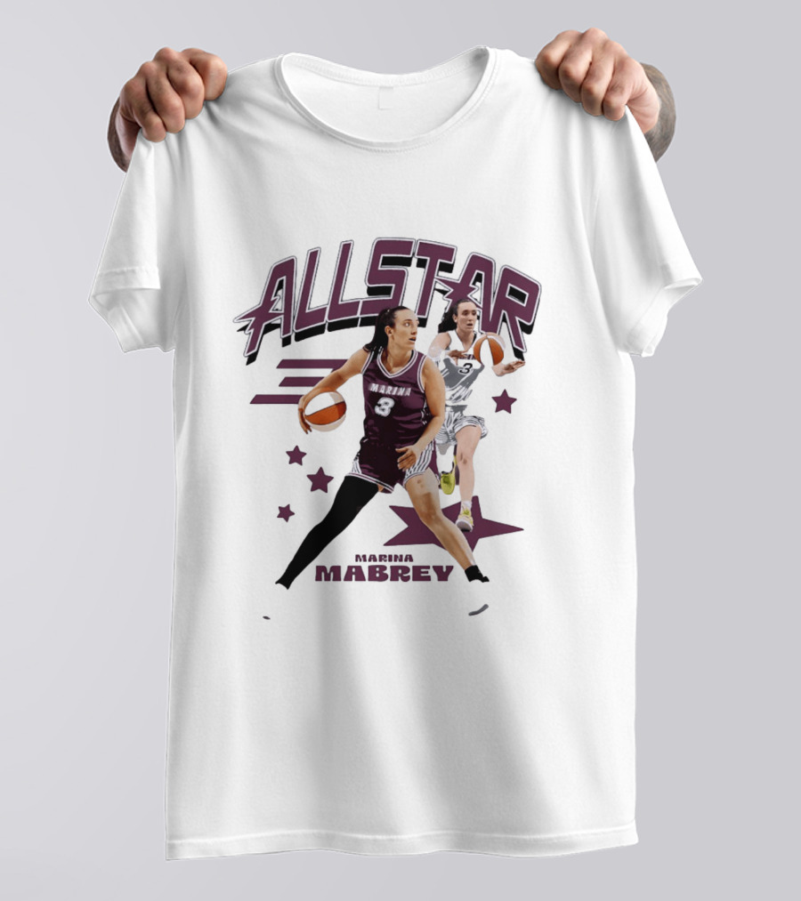 Marina Mabrey All Star Basketball WNBA Number 3 T-Shirt