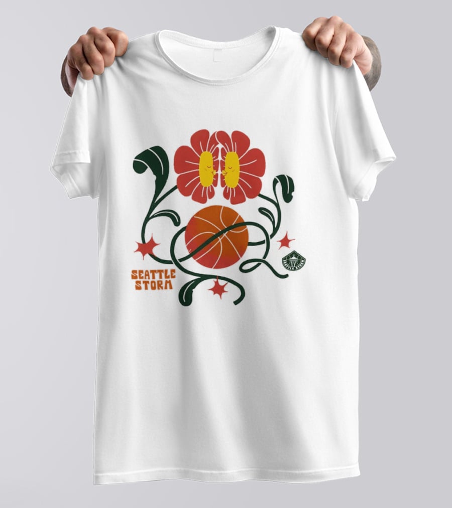 Seattle Storm WNBA Basketball Flower T-Shirt