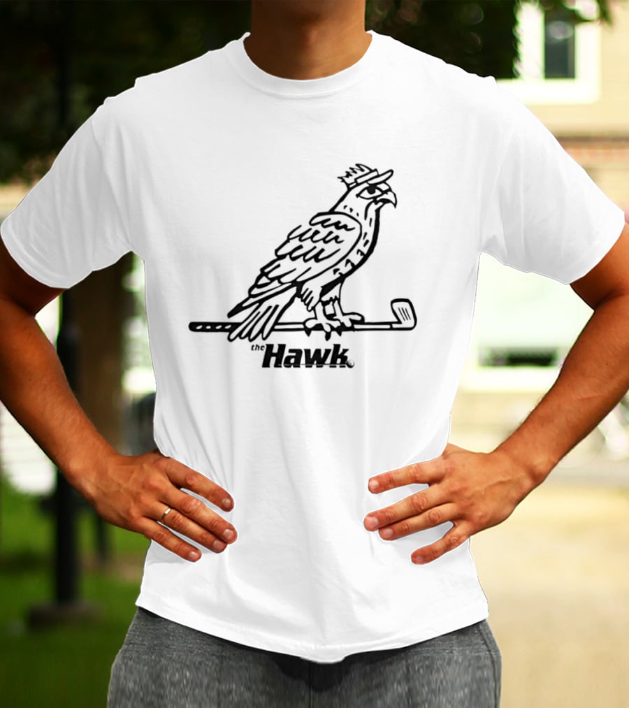 Hawk Golf Bird With Club T-Shirt