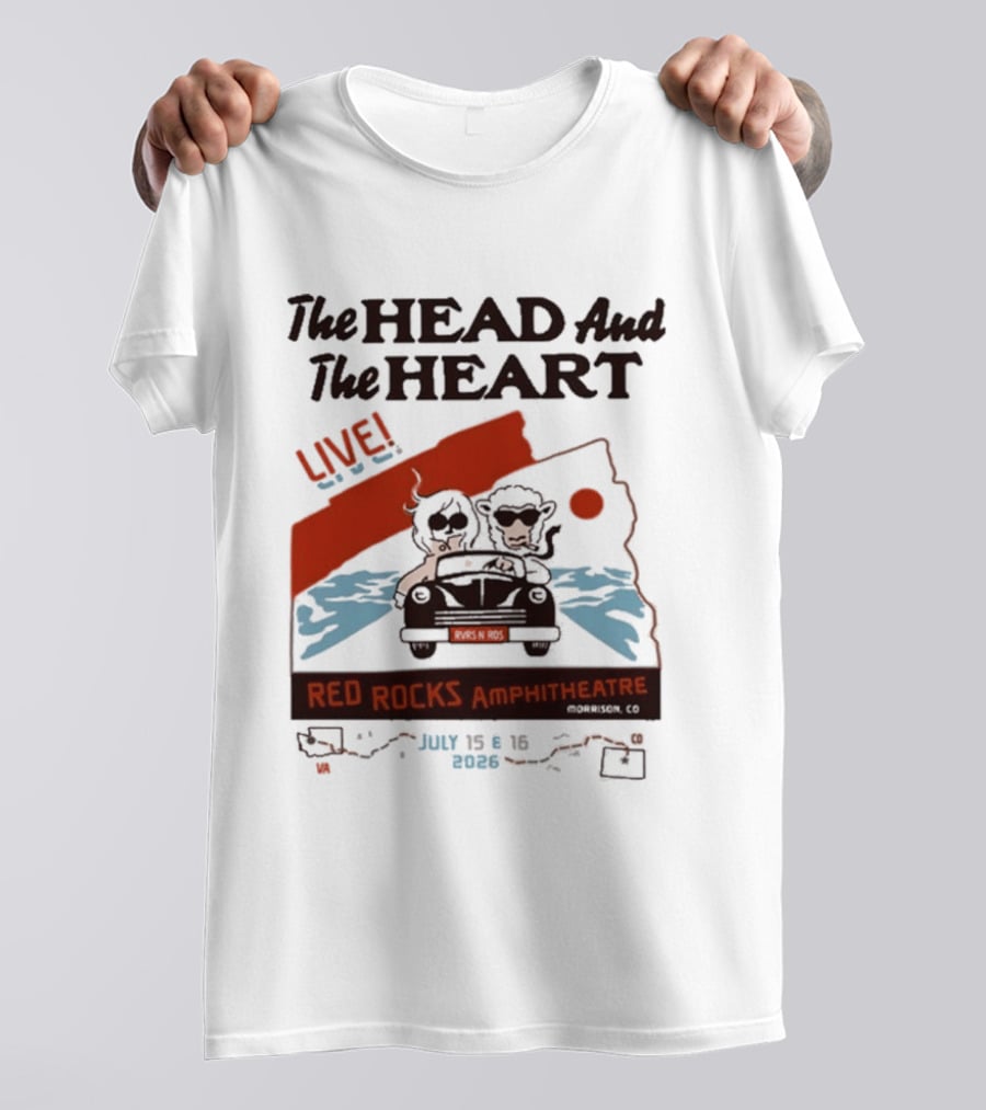 The Head And The Heart Live Red Rocks Amphitheatre July 15 16 2026 T-Shirt