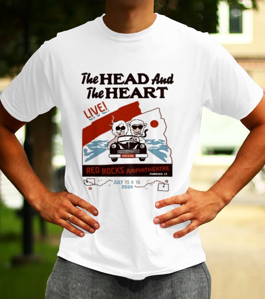 The Head And The Heart Live Red Rocks Amphitheatre July 15 16 2026 T-Shirt