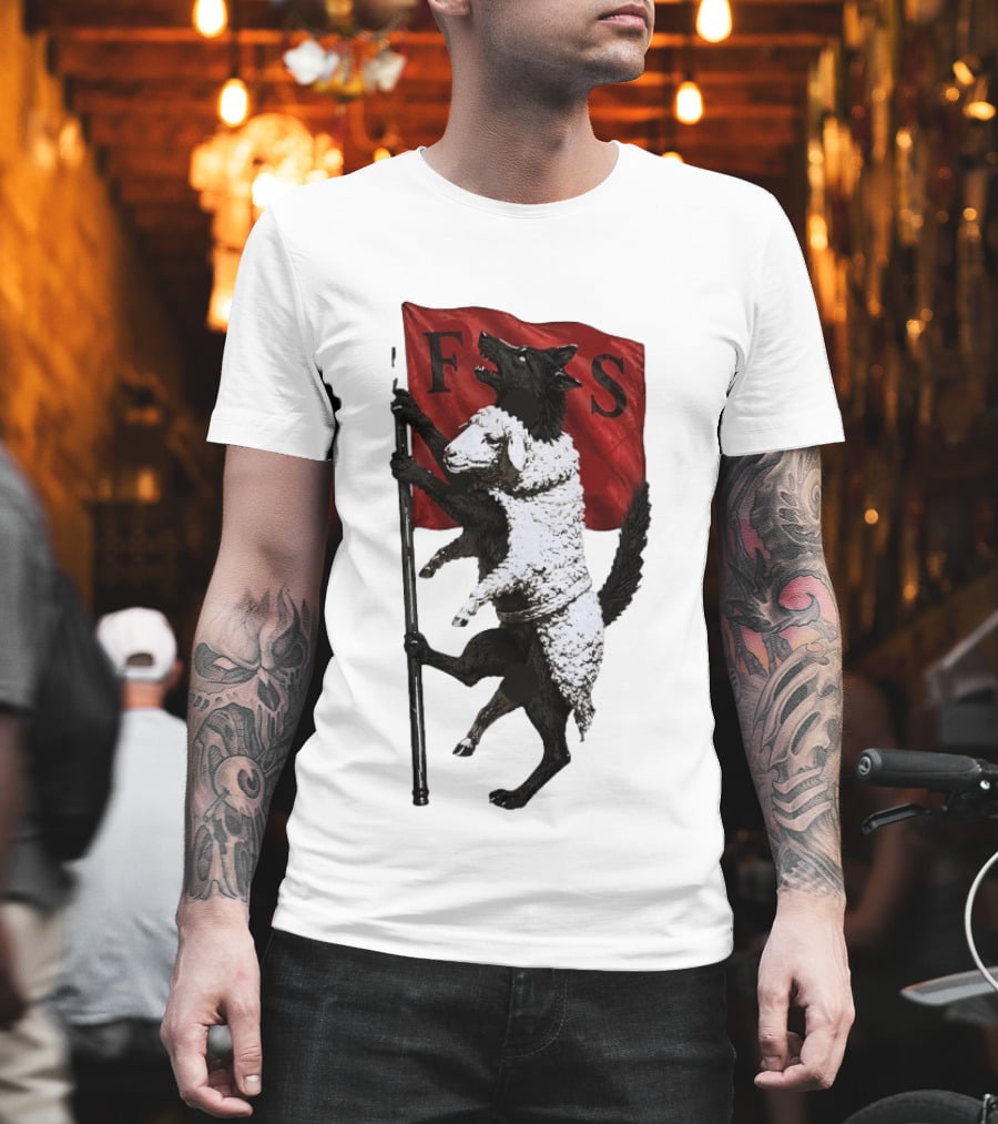 Wolf In Sheep's Clothing F S Flag Metaphor Hidden Predators Symbolism T-Shirt