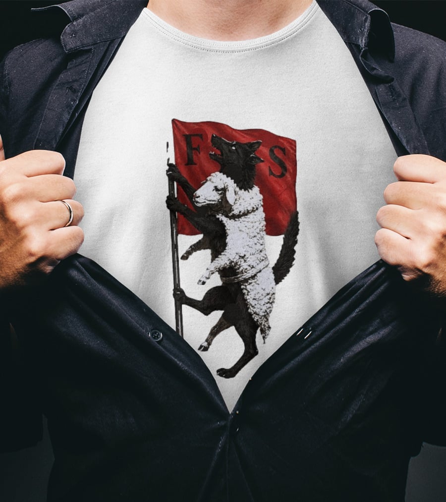 Wolf In Sheep's Clothing F S Flag Metaphor Hidden Predators Symbolism T-Shirt