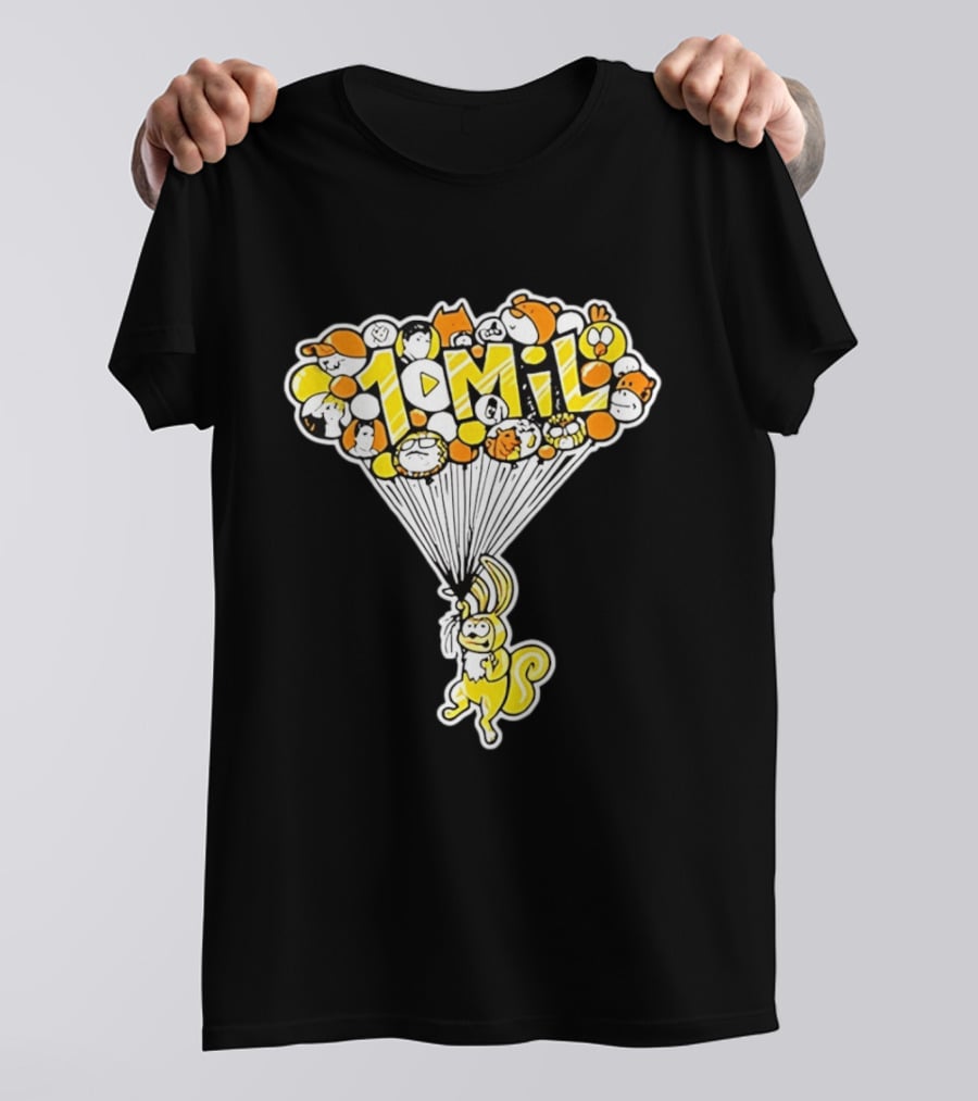10 Mil Squirrel Cartoon Balloon Animals T-Shirt