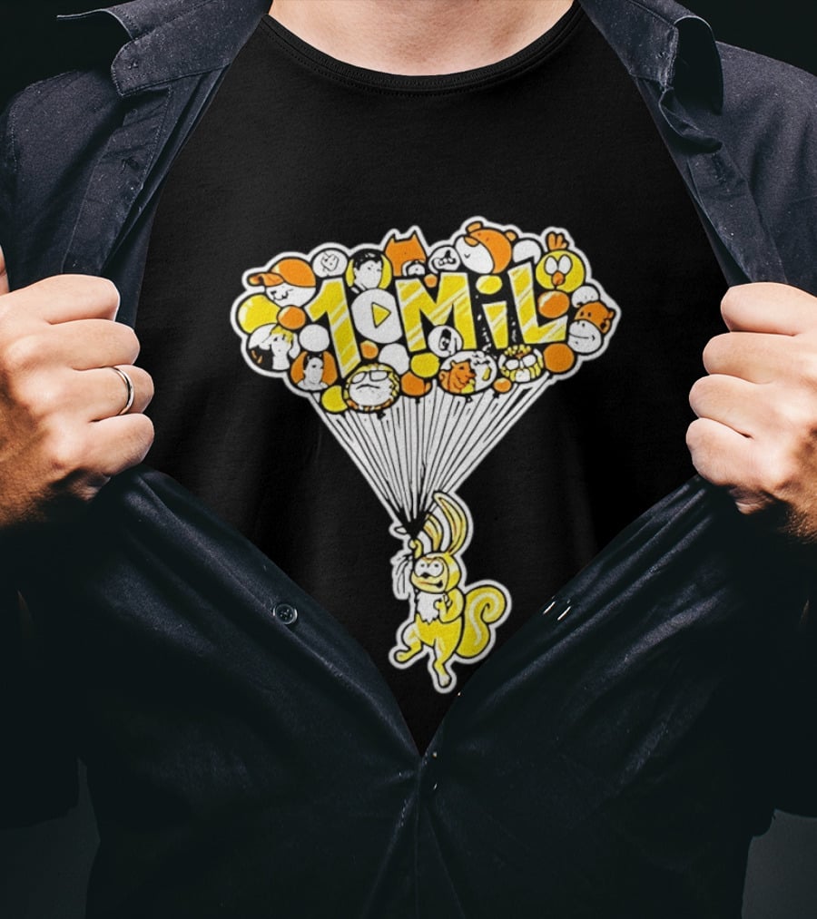 10 Mil Squirrel Cartoon Balloon Animals T-Shirt