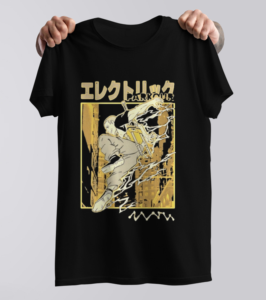 Electric Parkour Anime Manga Streetwear T-Shirt
