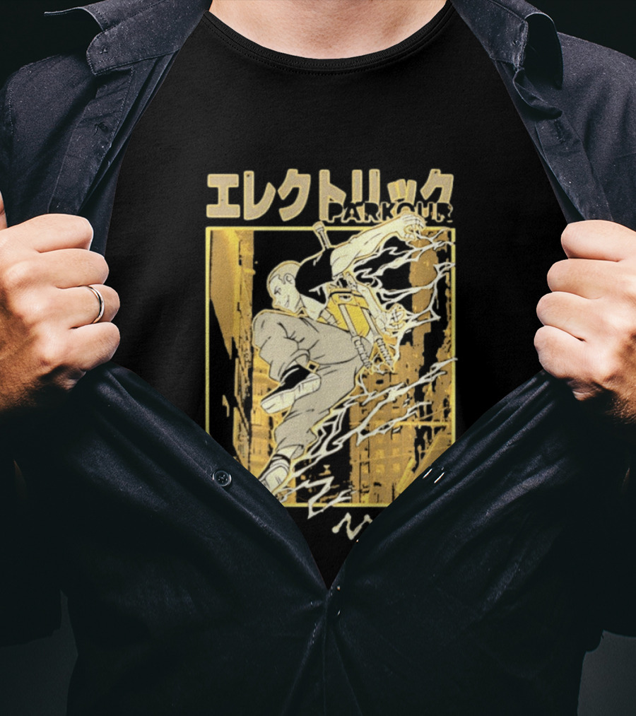 Electric Parkour Anime Manga Streetwear T-Shirt