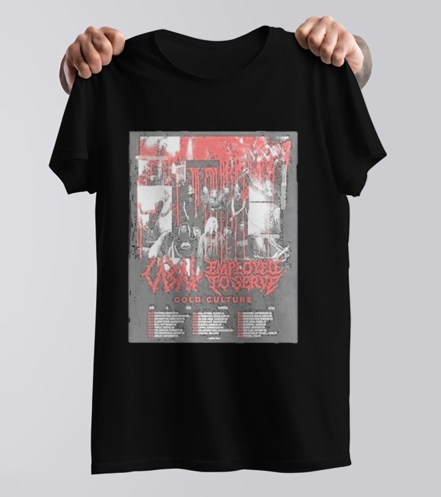 Employed To Serve Cabal Cold Culture UK European Tour 2026 Cities List November 11th To December 5th T-Shirt