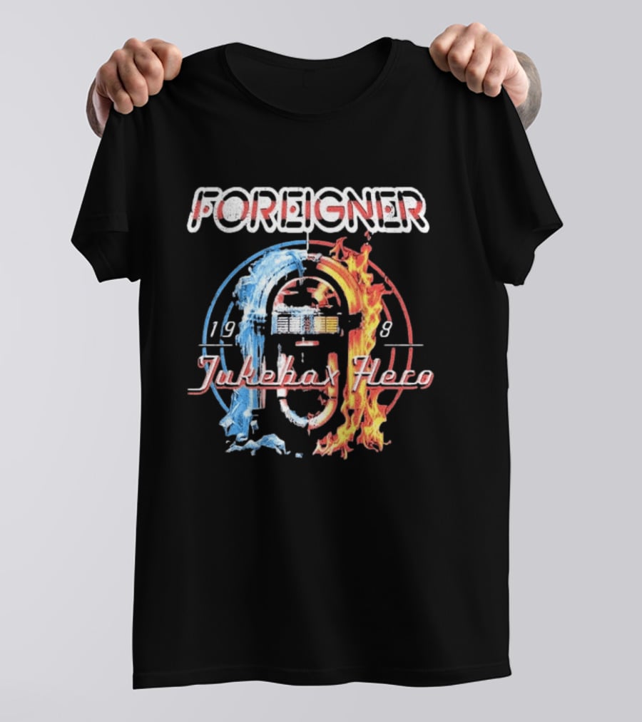 Foreigner Jukebox Hero 1981 Fire And Ice T-Shirt