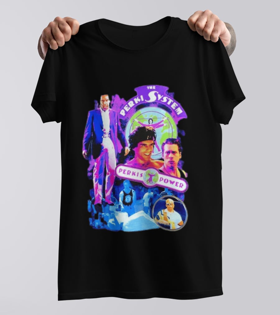 Ben Stiller The Perkis System Perkis Power Heavyweights Movie 90s Throwback T-Shirt
