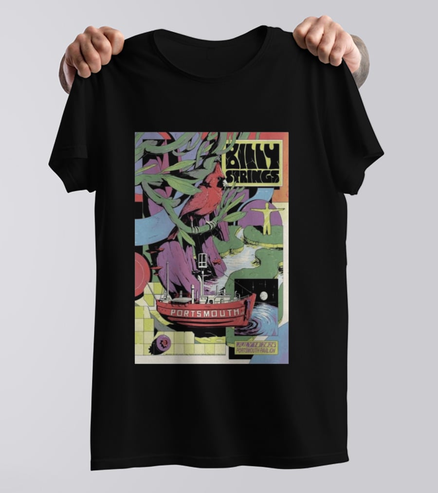 Billy Strings July 18 2026 Portsmouth Pavilion Cardinal Ship T-Shirt