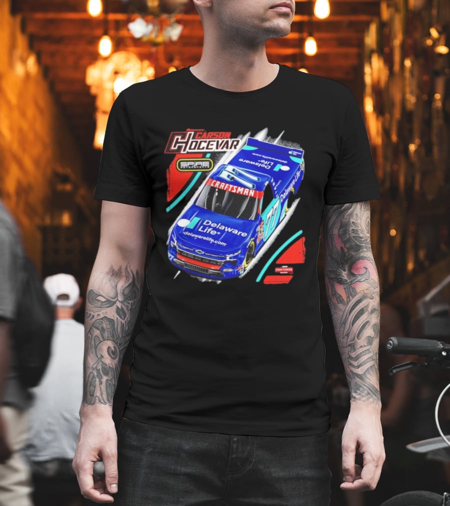 Carson Hocevar Spire Motorsports #77 Delaware Life Craftsman Racing T-Shirt