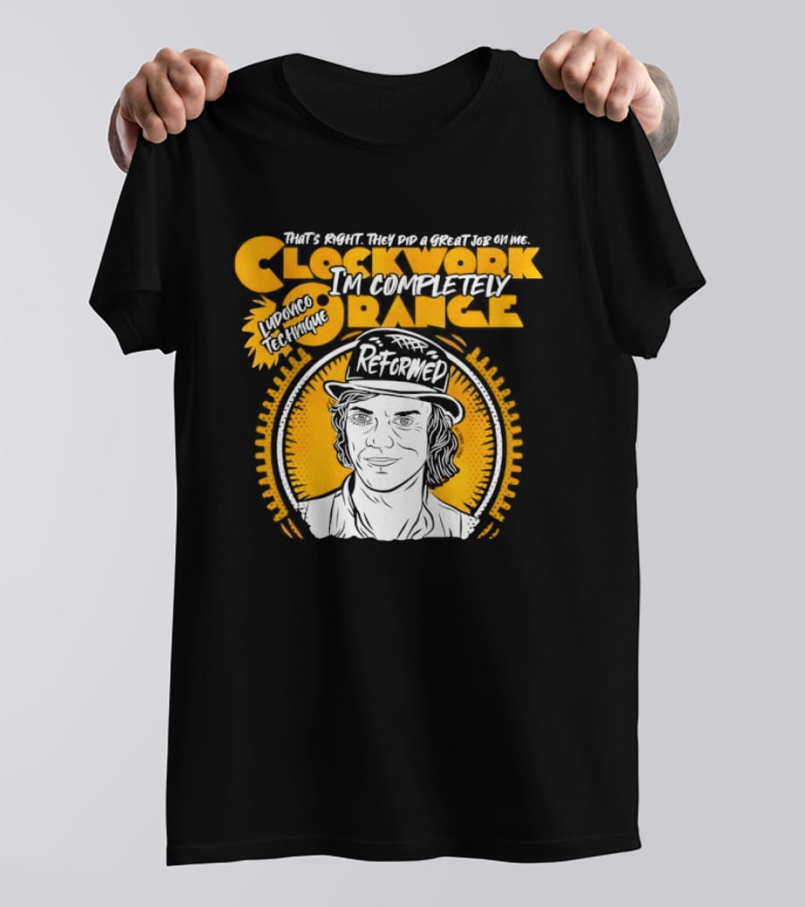 Work Orange Ludovico Technique Alex DeLarge Reformed Iconic Film T-Shirt
