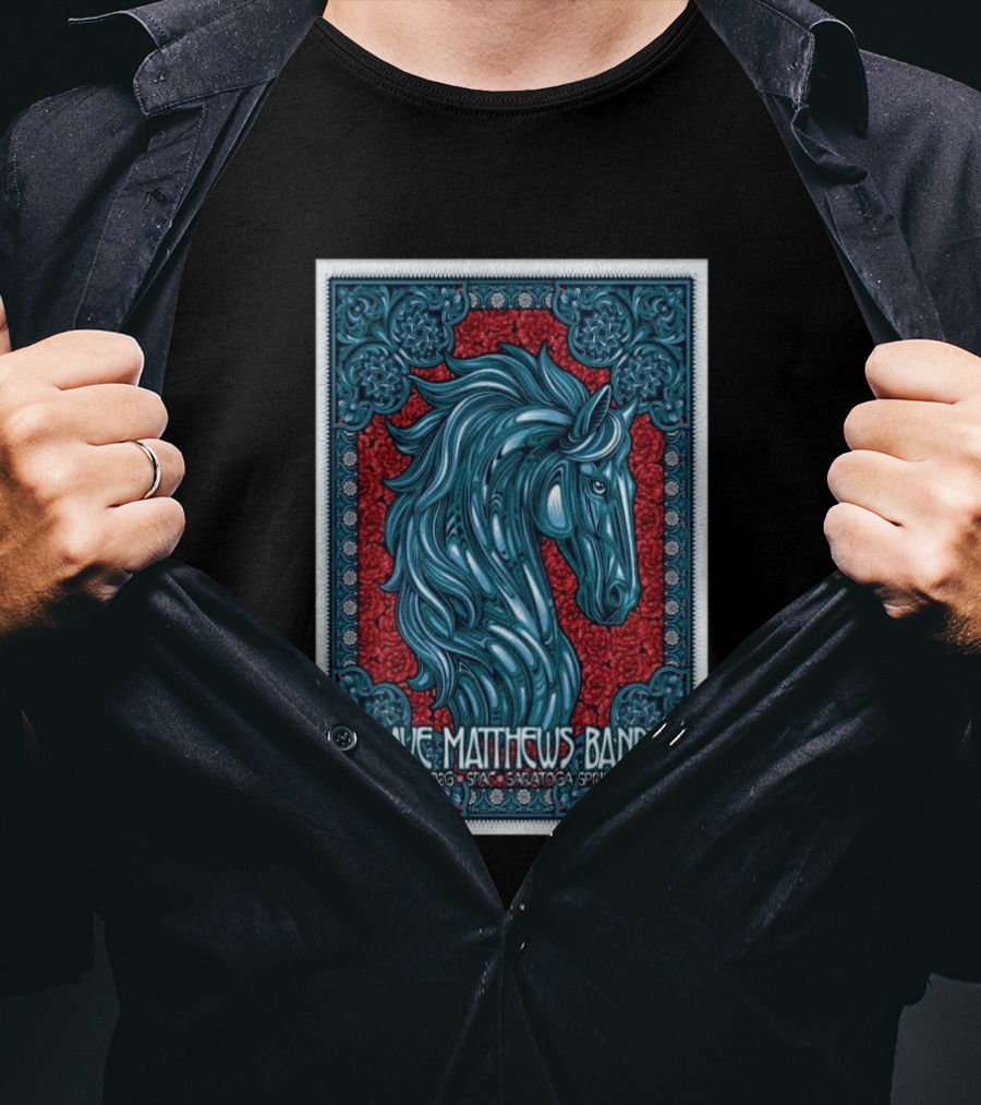 Dave Matthews Band July 17 2026 Saratoga Springs NY Horse T-Shirt