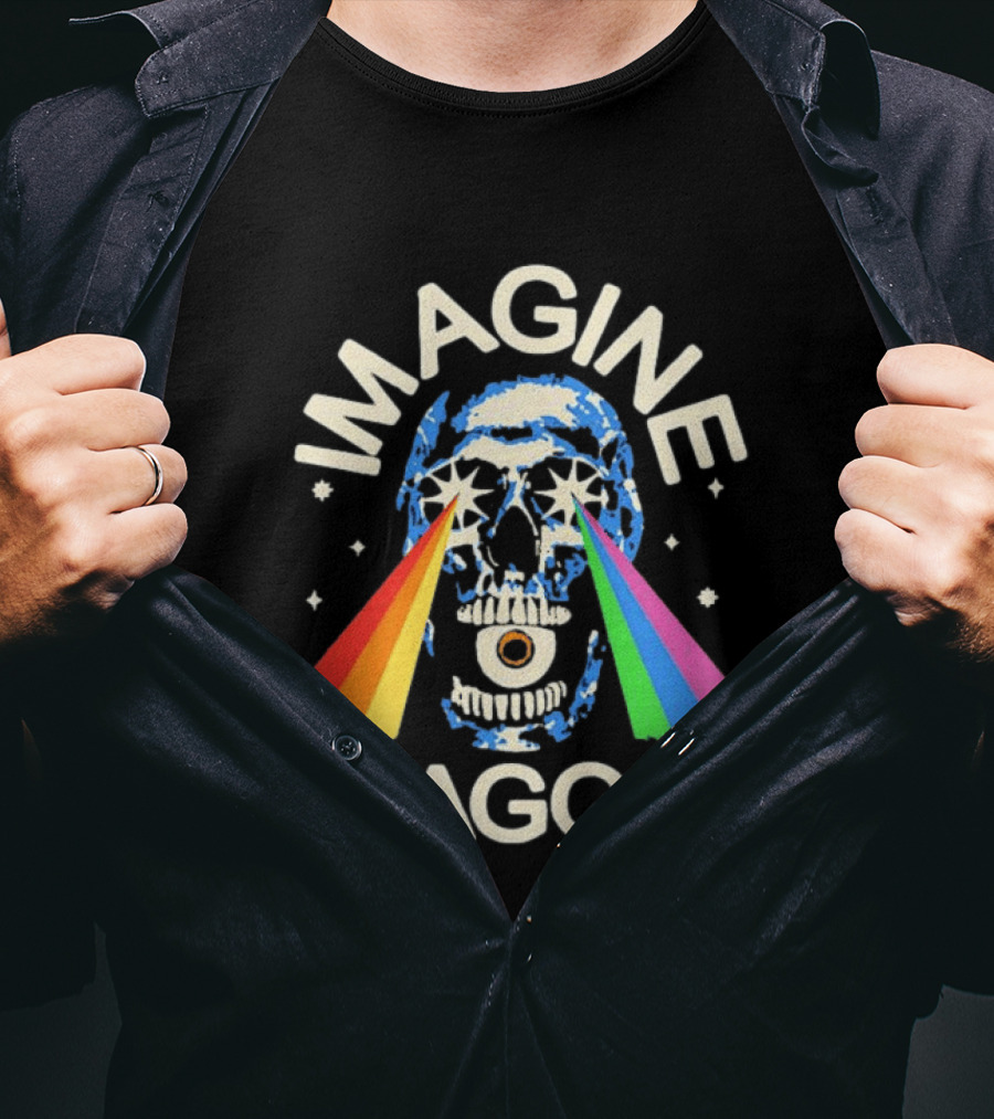 Imagine Dragons Skull Rainbow Eyes Spectrum Vision T-Shirt