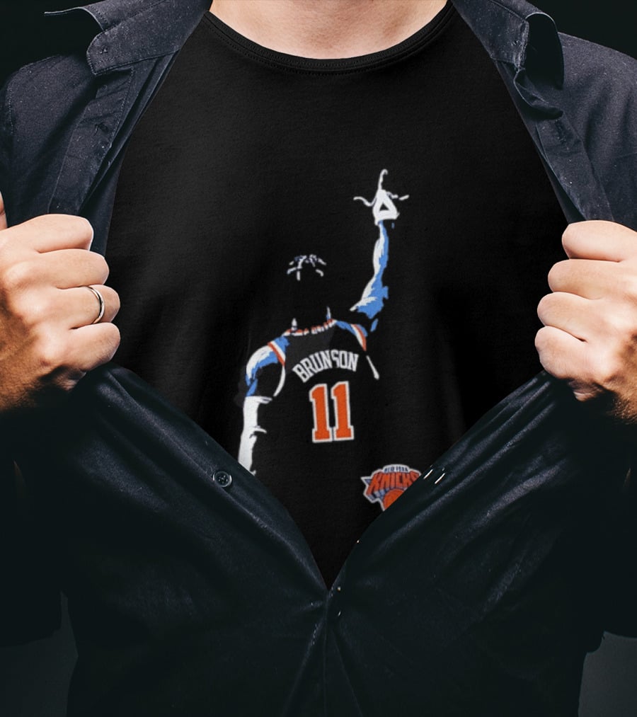 New York Knicks Jalen Brunson 11 Fade Basketball Jersey T-Shirt