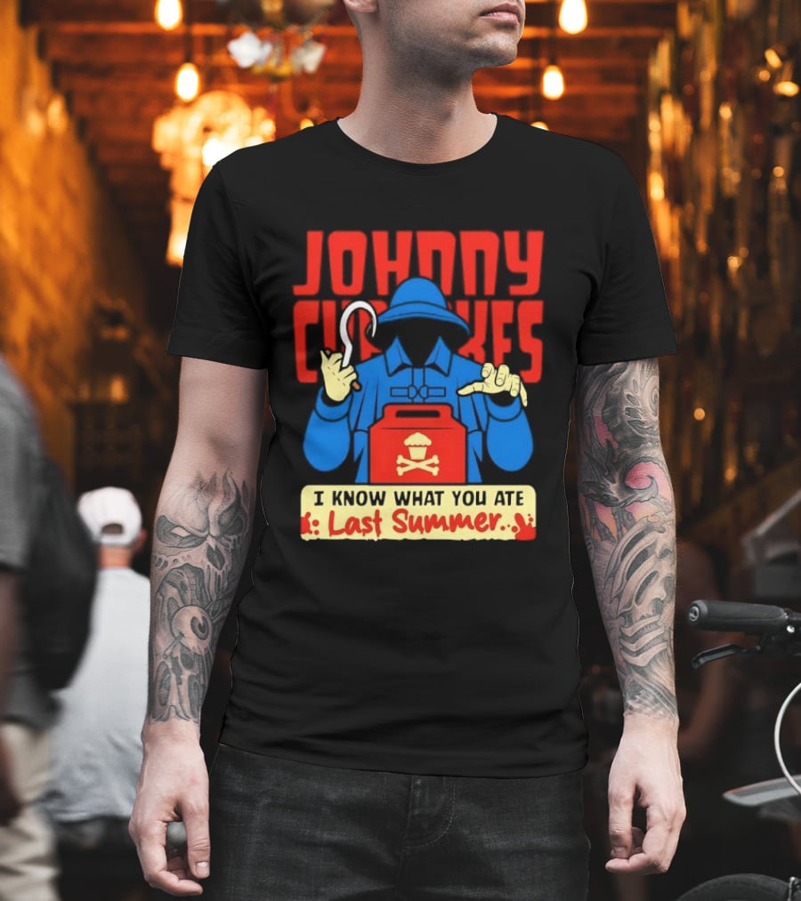 Johnny Cupcakes I Know What You Ate Last Summer Fisherman Cupcake Crossbones T-Shirt
