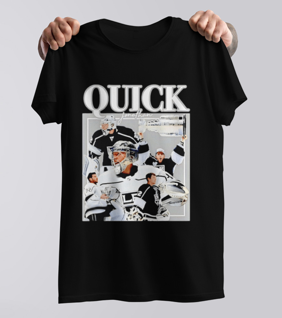 Quick Jonathan Los Angeles Kings Stanley Cup Victory Montage T-Shirt