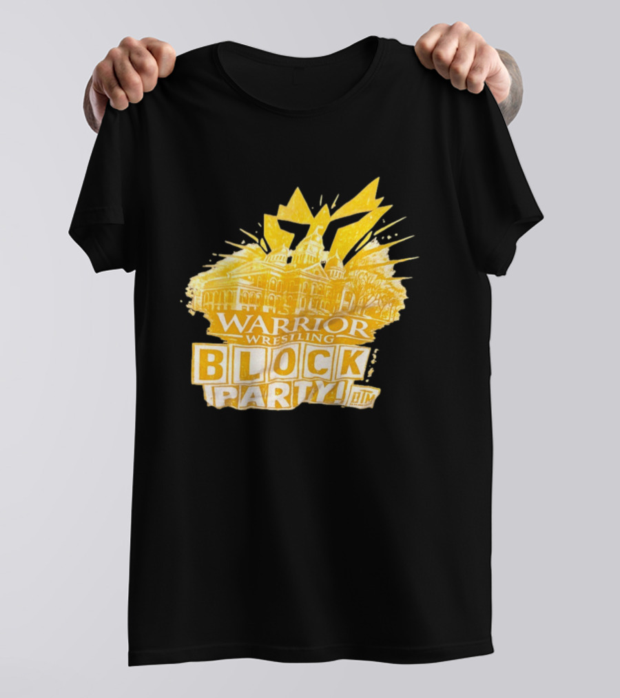 Warrior Wrestling Block Party BTM Yellow Graffiti Explosion T-Shirt