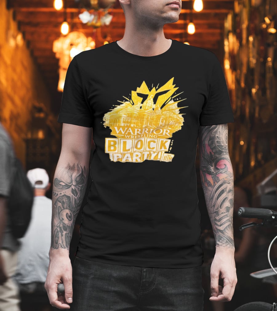 Warrior Wrestling Block Party BTM Yellow Graffiti Explosion T-Shirt