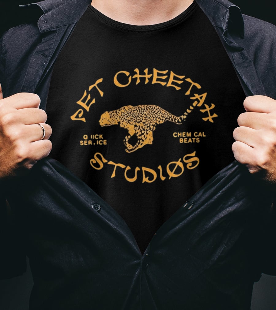 Pet Cheetah Studios Quick Service Chemical Beats Cheetah T-Shirt