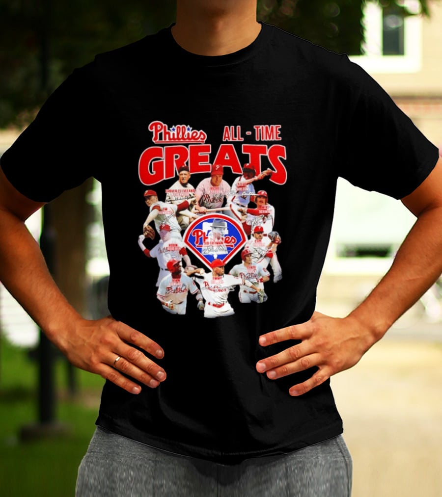 Philadelphia Phillies All Time Greats Baseball Legends Team T-Shirt