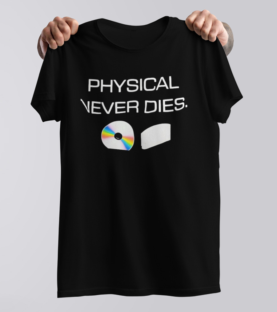 Physical Never Dies Gaming Video Games Retro Cartridge Disc T-Shirt