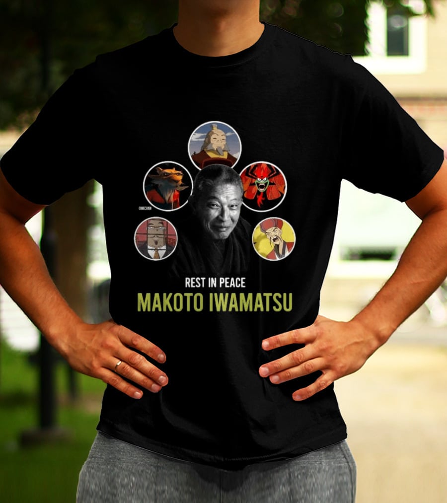 Rest In Peace Makoto Iwamatsu Uncle Iroh Aku Splinter Happy Cat Image T-Shirt