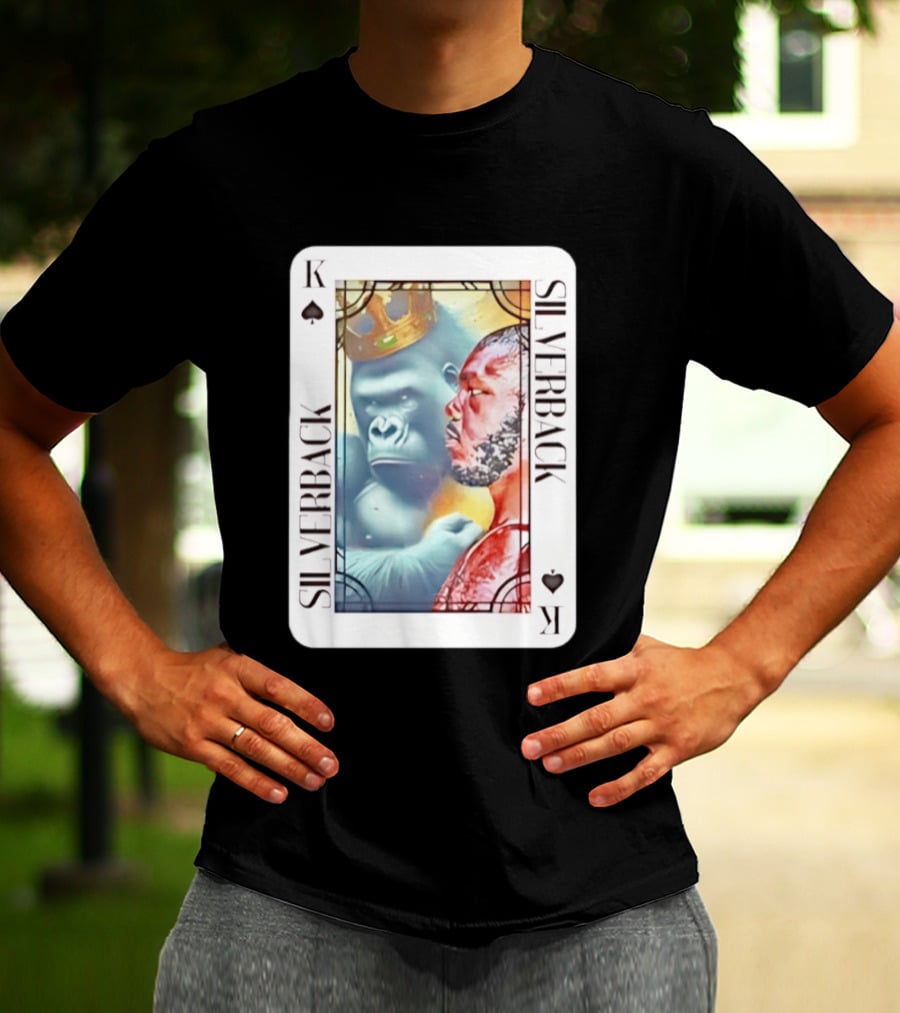 Silverback King Of Spades Gorilla Playing Card T-Shirt