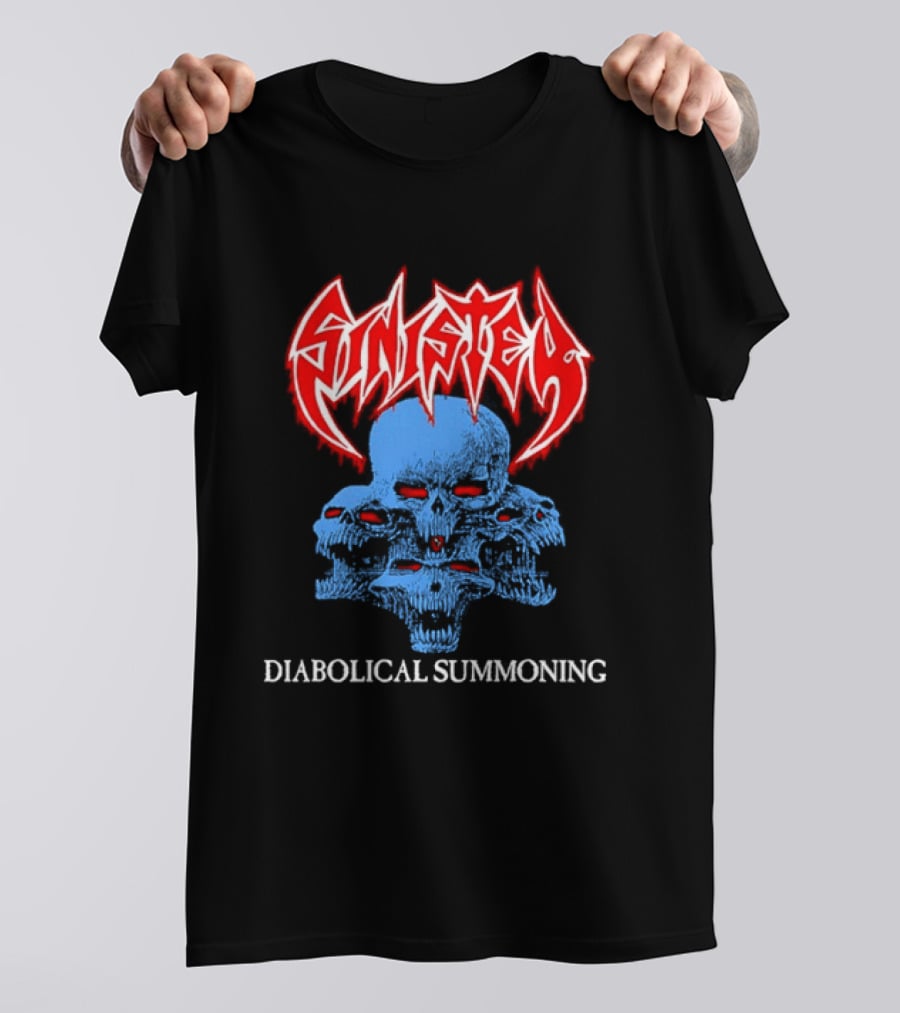 Sinister Diabolical Summoning Death Metal Skulls T-Shirt