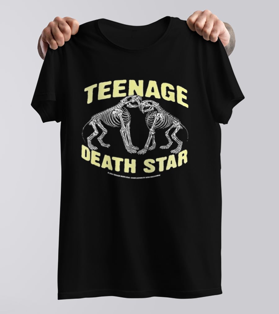 Teenage Death Star Smilodon Skeleton Until Death Do Us Part 2 Sided T-Shirt