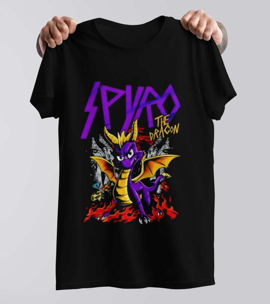 Spyro The Dragon Purple Fire Adventure T-Shirt