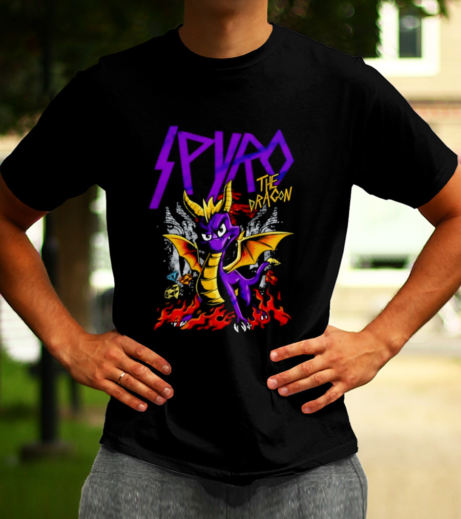 Spyro The Dragon Purple Fire Adventure T-Shirt
