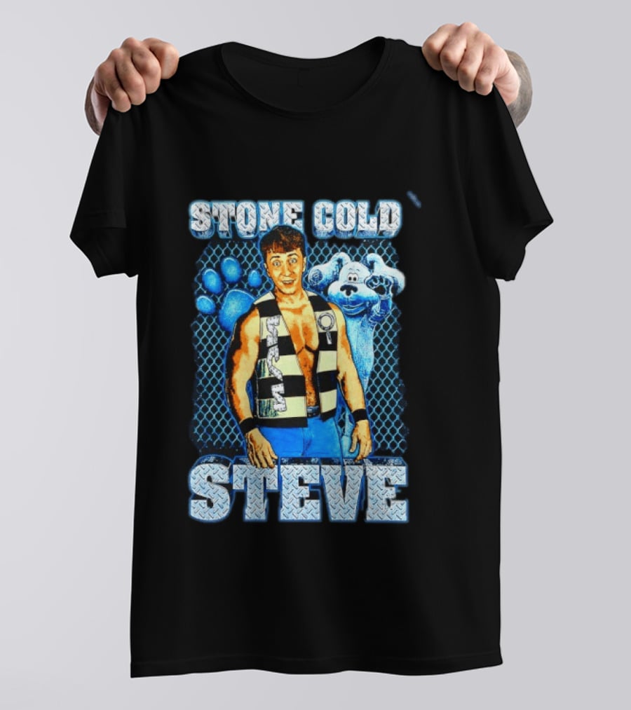 Stone Cold Steve Austin Blue Clues Mashup T-Shirt