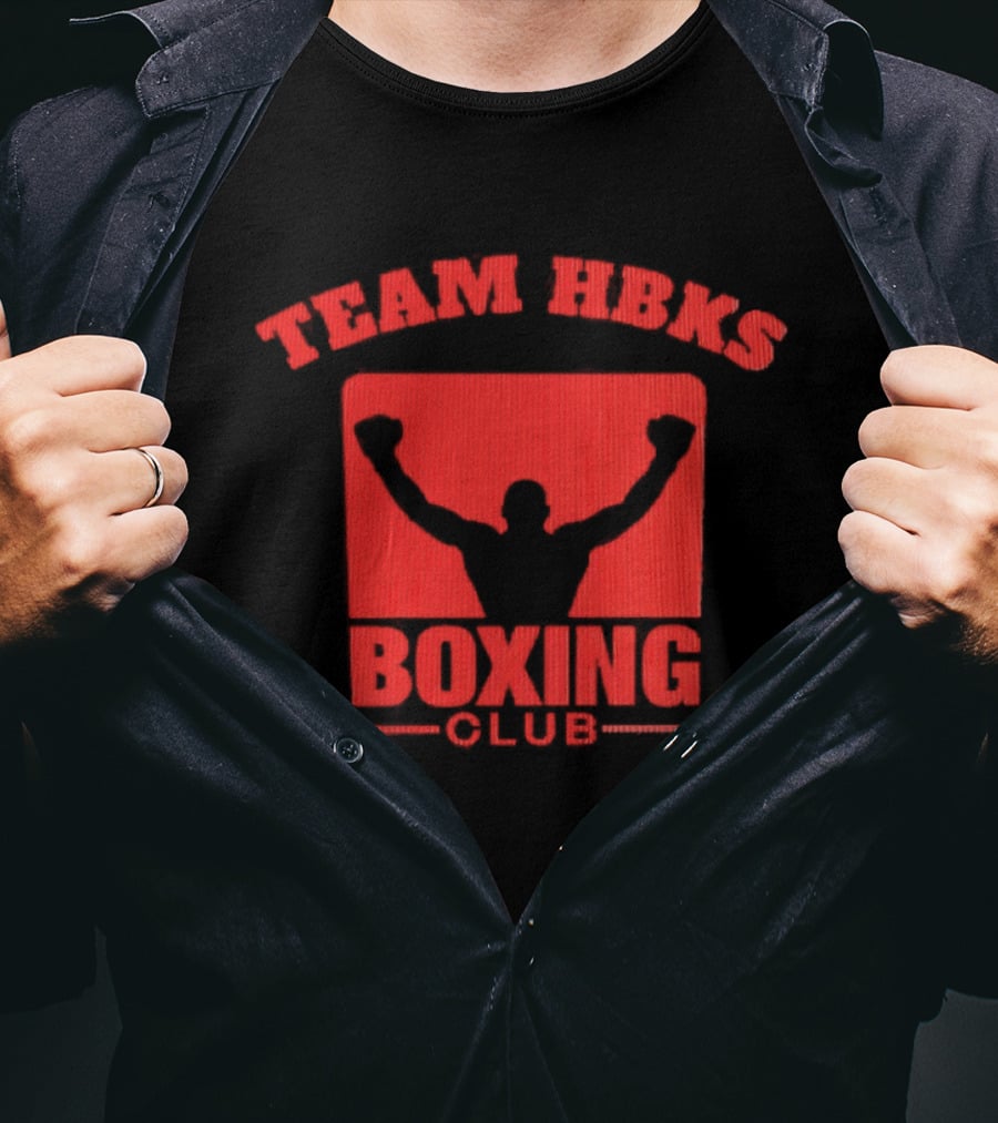 Team HBKS Boxing Club Fighter Silhouette Red T-Shirt