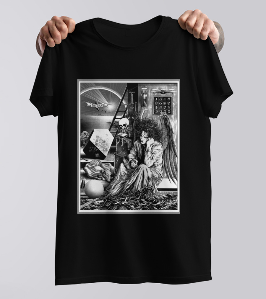 The Cure Berlin Germany 2026 Night 1 Limited Edition Event Wuhlheide July 10 Angel Artwork Skull Ladder T-Shirt