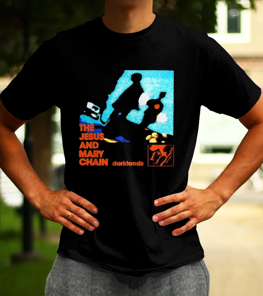 The Jesus And Mary Chain Darklands Alternative Rock Blue Black T-Shirt