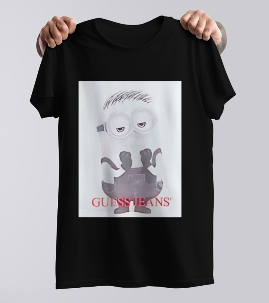 Minion Guess Jeans Despicable Me Goggle Wearing Cartoon T-Shirt