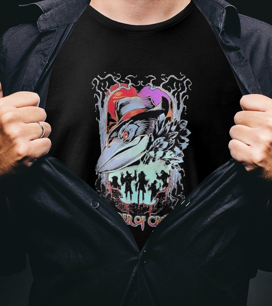 Murder Of Crowlz Gothic Raven Dark Mystical Forest Artifacts T-Shirt