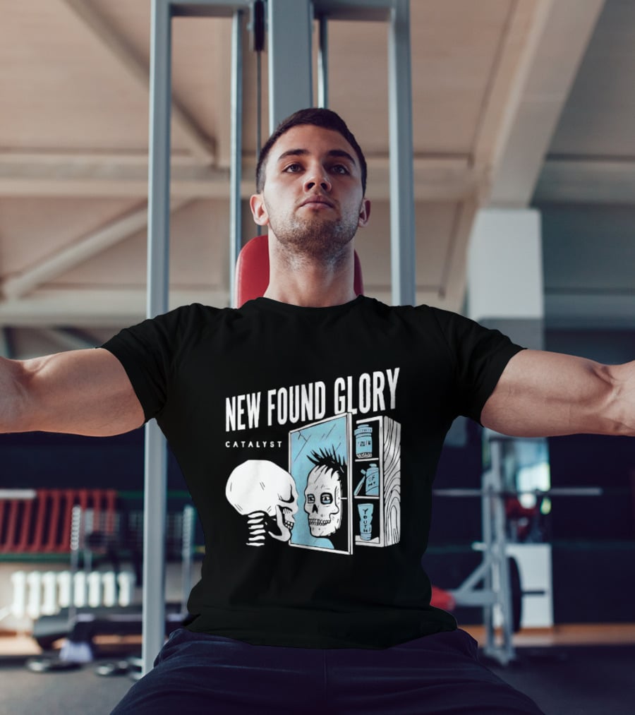 New Found Glory Catalyst Reflective Skull Punk Rock Alternative T-Shirt