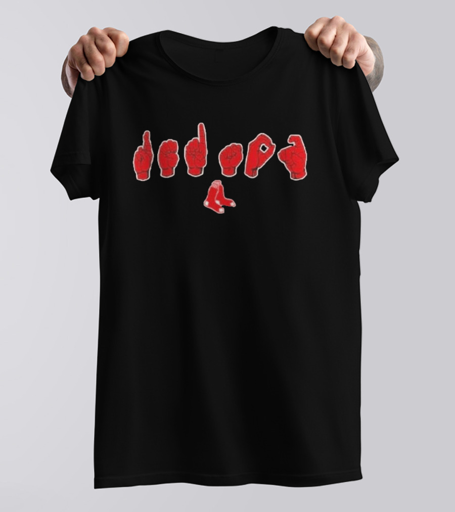 Original Boston Red Sox ASL Hand Sign Baseball Team T-Shirt