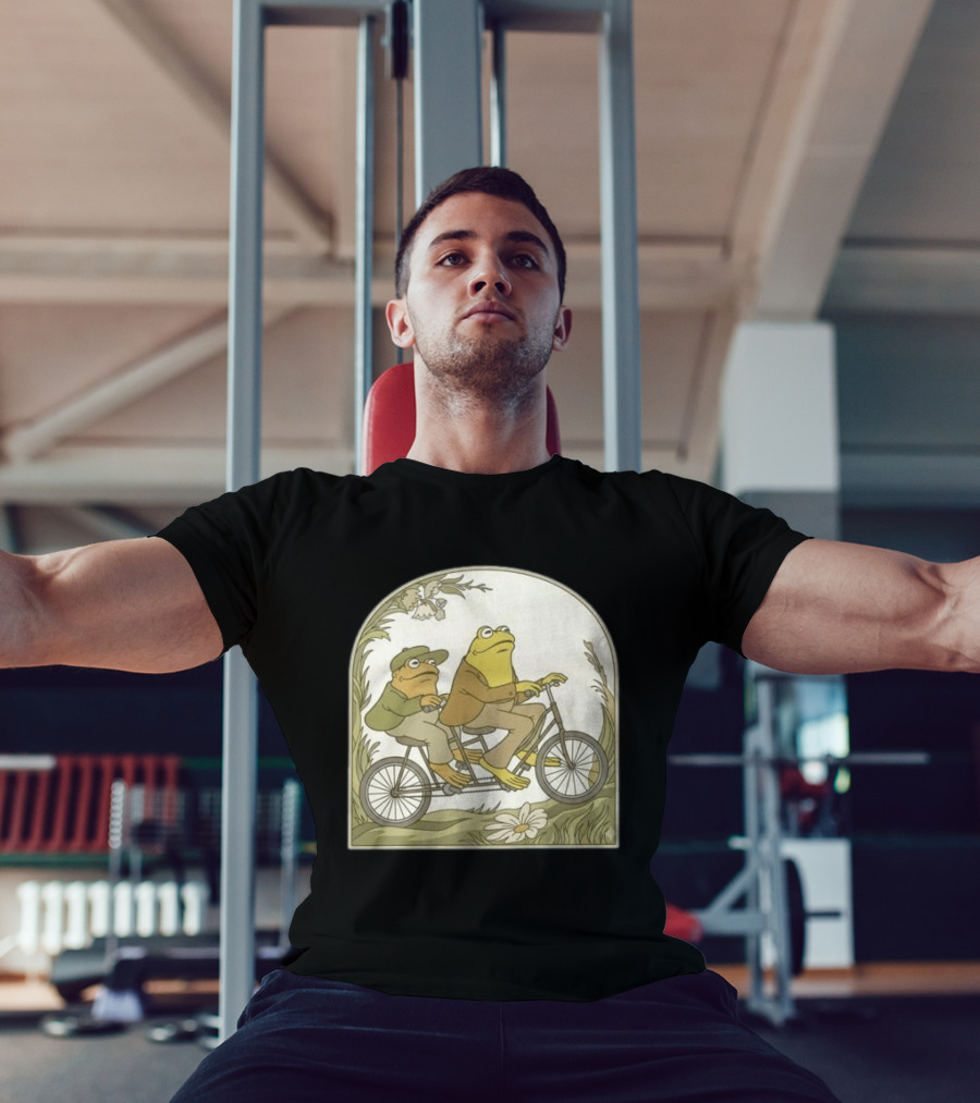 Frog And Toad Riding Tandem Bicycle T-Shirt