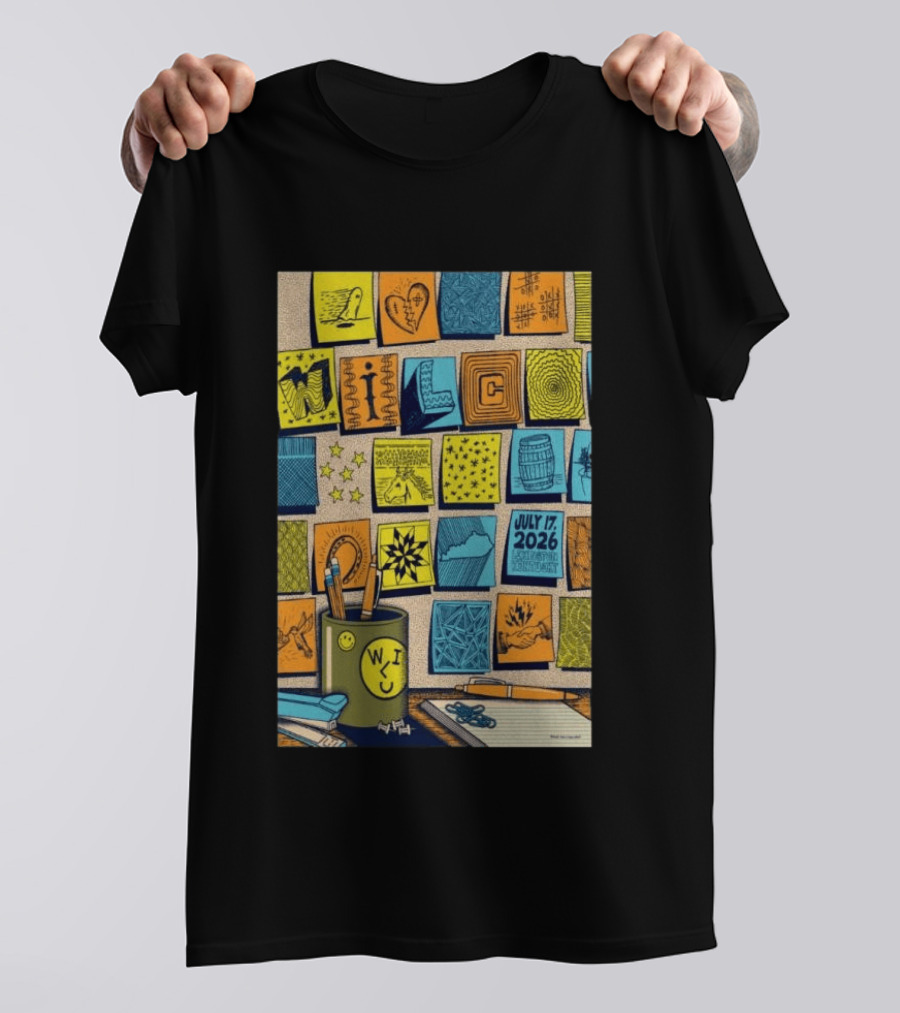 July 17 2026 Lexington KY The Burl Wilco Illustrated Art Blocks T-Shirt