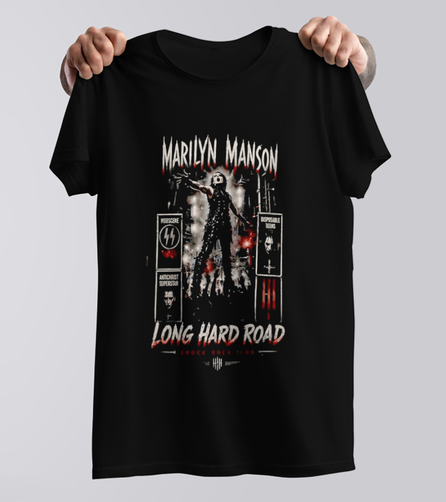 Marilyn Manson Long Hard Road Shock Rock Artistic T-Shirt
