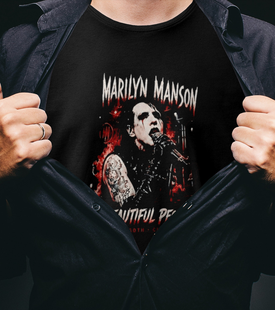 Marilyn Manson The Beautiful People Glam Goth Chaos T-Shirt