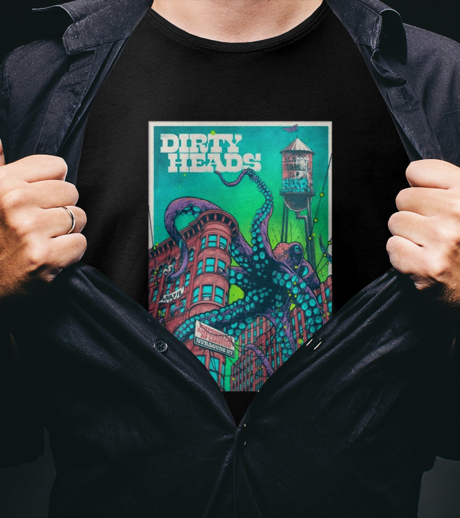 Dirty Heads Live At Syracuse Amphitheater July 19 2026 Octopus T-Shirt